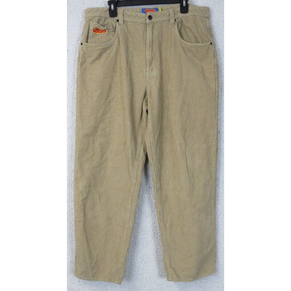 Mens Vintage EMPYRE Relax Heavy Corduroy Pants Light Brown Size 36x29 High Rise